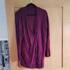 Torrid Purple Cardigan Lightweight  Gauze Style Knit Sweater